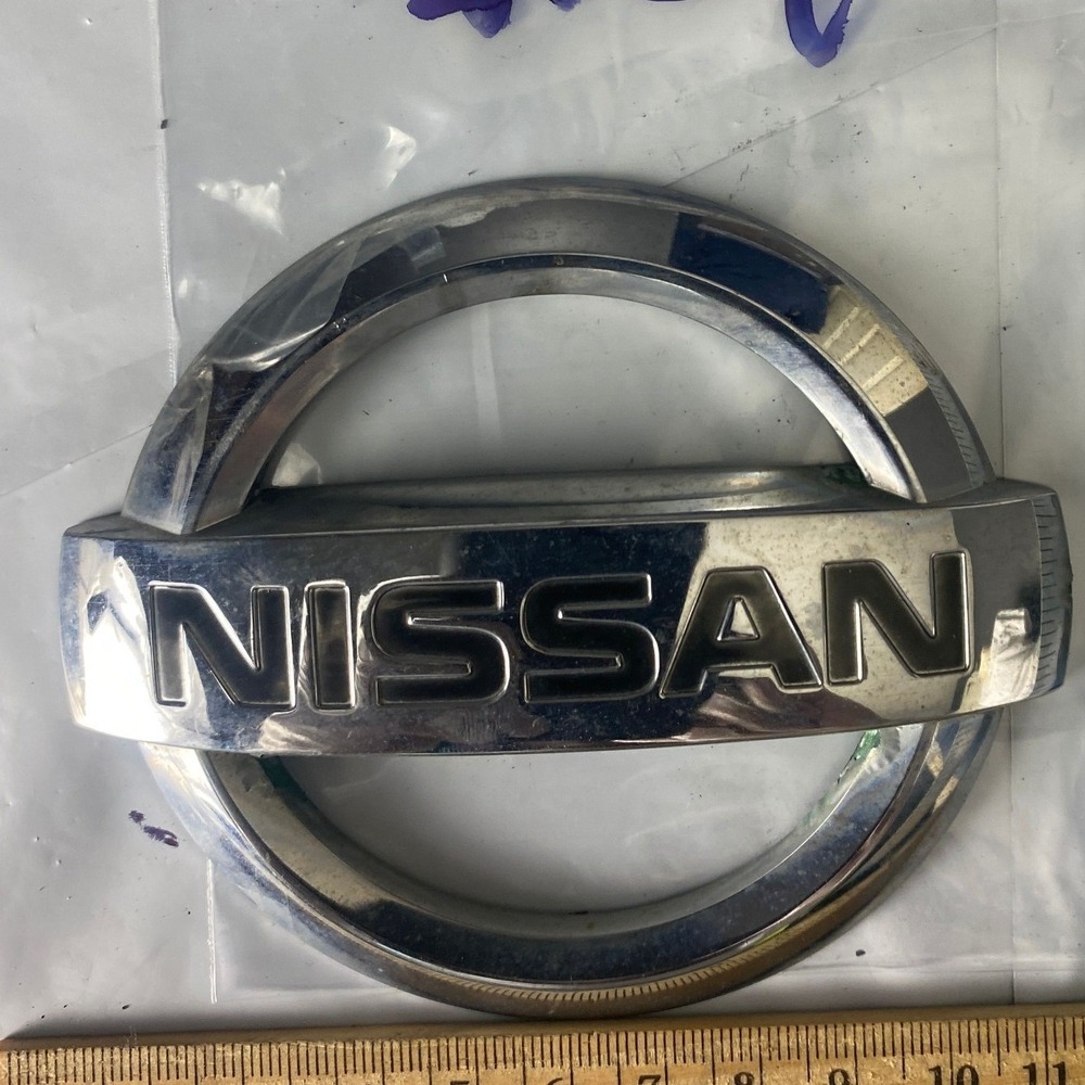 Nissan Chrome Front Grille Emblem Logo Badge Symbol OEM Replacement 4.5 Inch